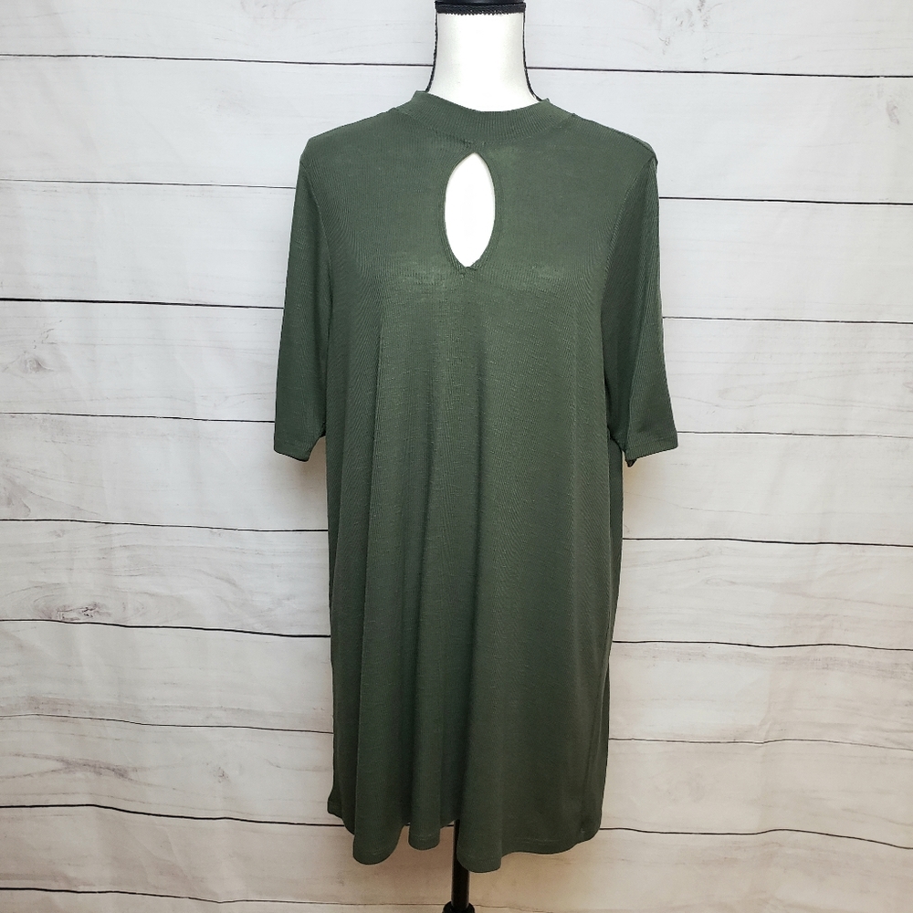 Sold Elsewhere - Torrid Olive Green Blouse - Picture 1 of 5